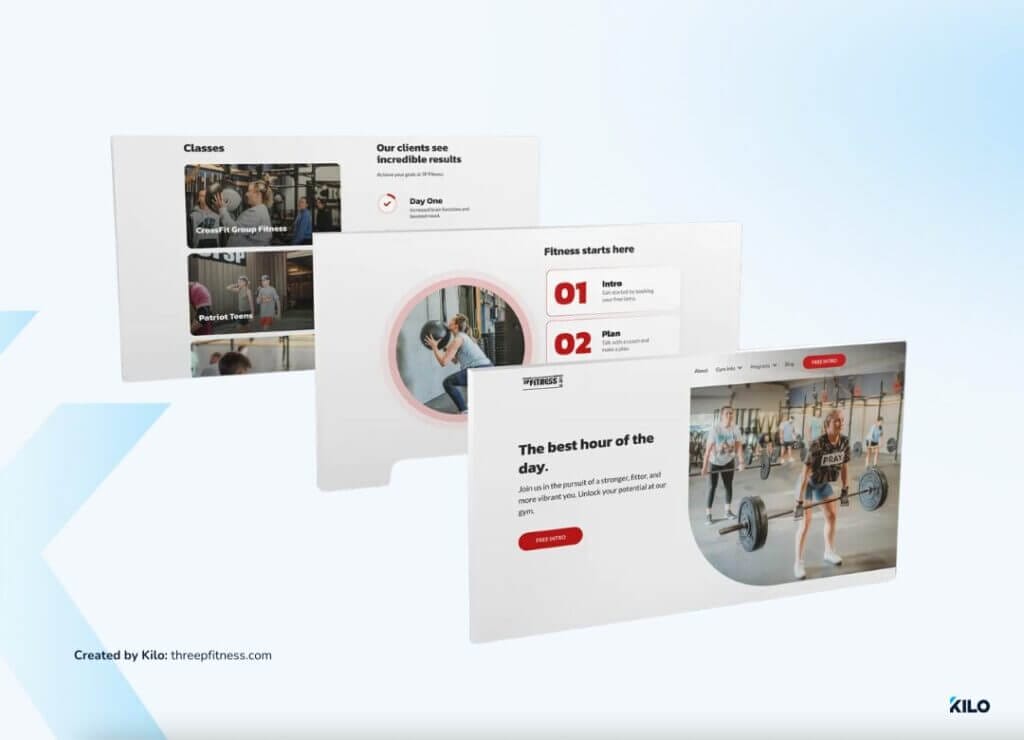 3P Fitness gym website
