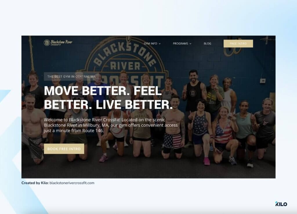 Blackstone River CrossFit gym website