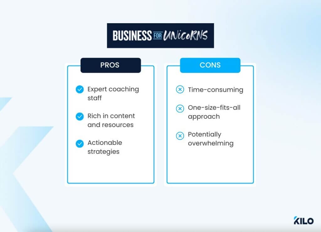 business for unicorns pros and cons
