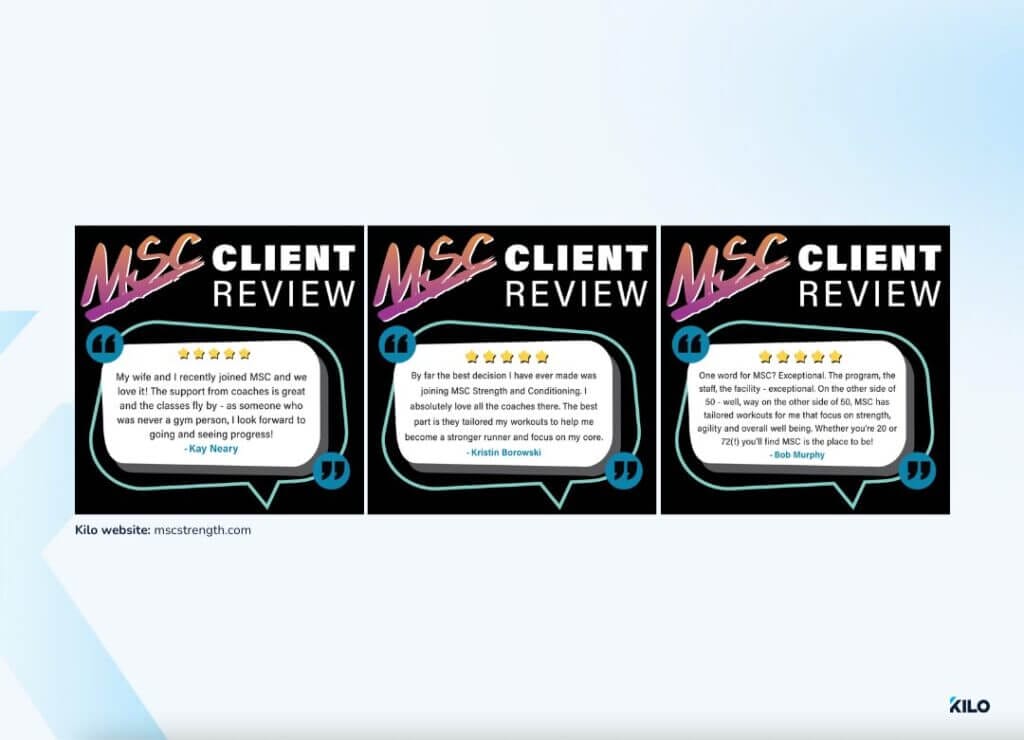 create branding success stories designs for your gym