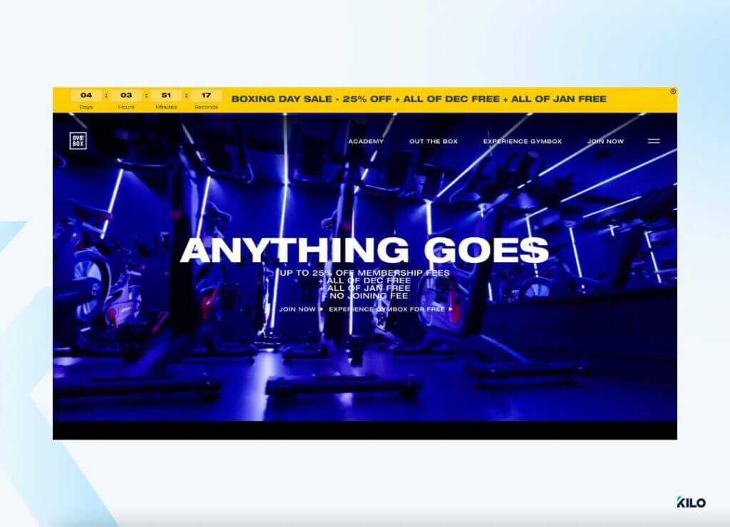Gymbox gym website