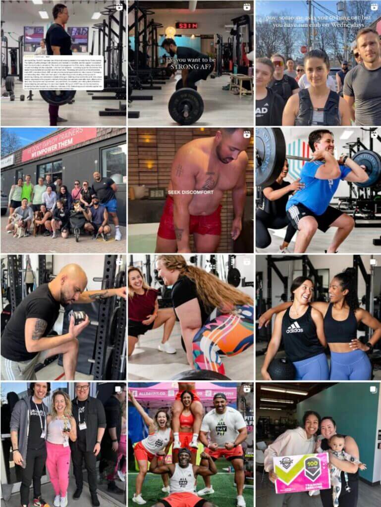 Cassie Day’s gym instagram feed