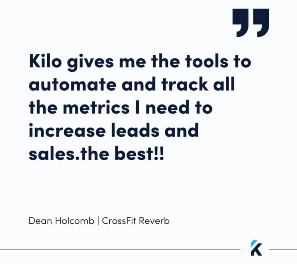 CrossFit Reverb testimonial for Kilo's gym automation system