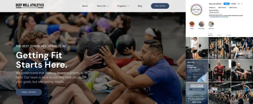 Deep Well Athletics gym visual identity