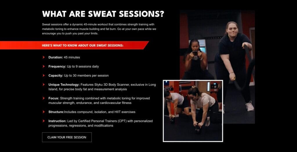 Nick Page sweat sessions training