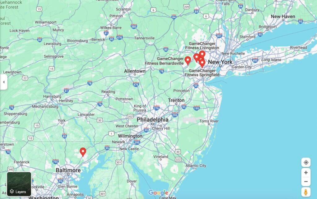 This gym owner makes $3M/yr 🤯 1 map that shows most gyms clustered together