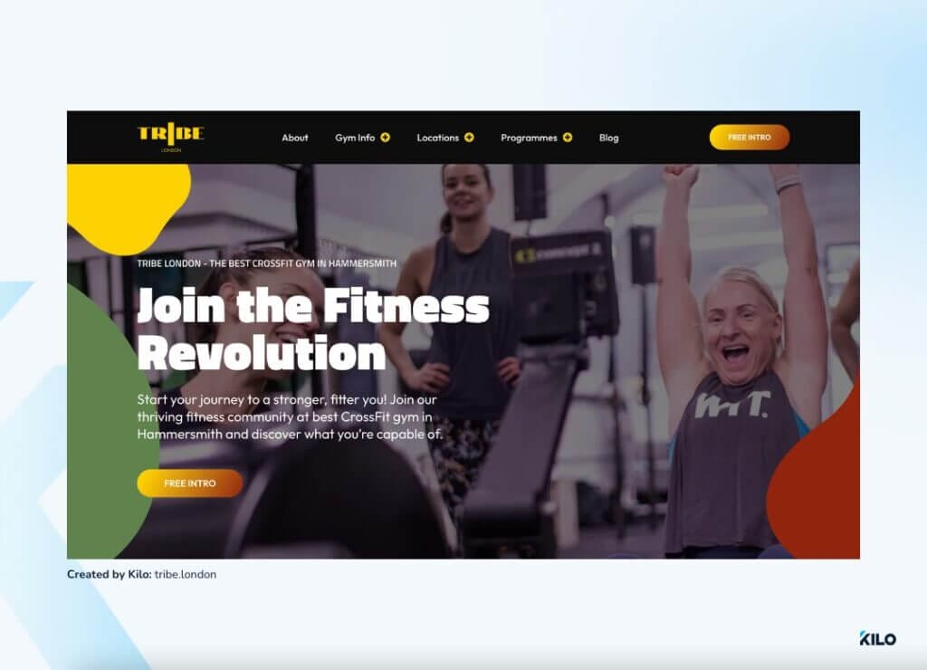 Tribe London gym website
