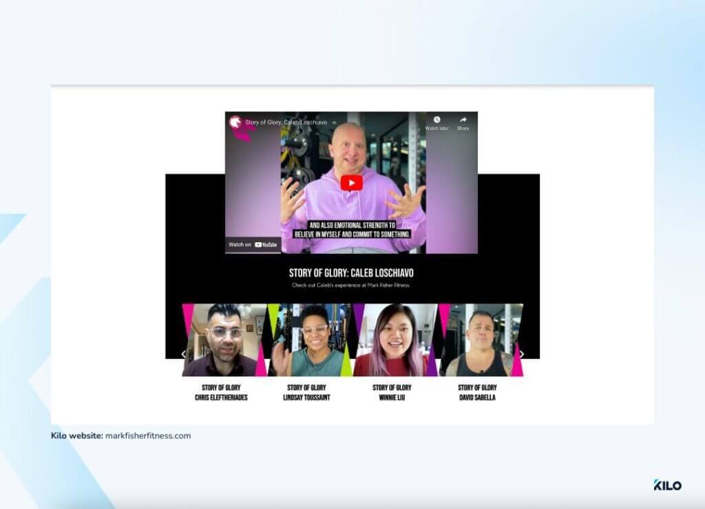 use video tetimonials for your gym
