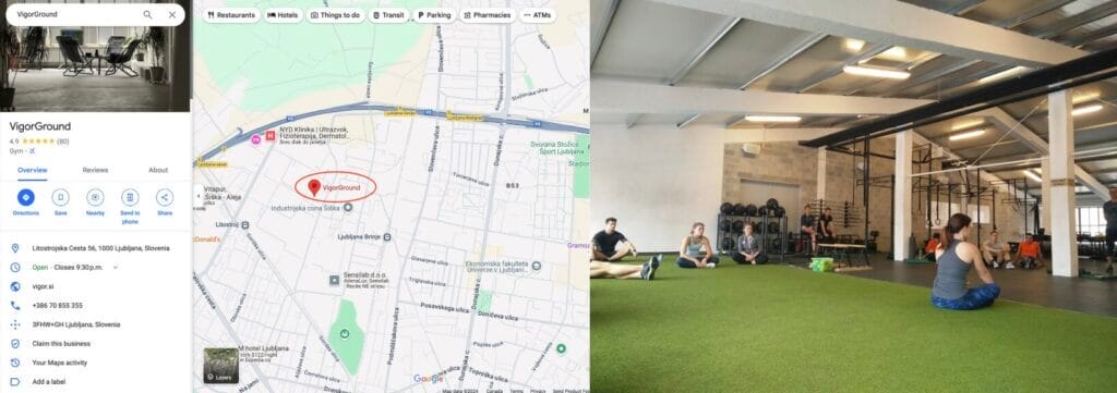 VigorGround athlete training and small gym