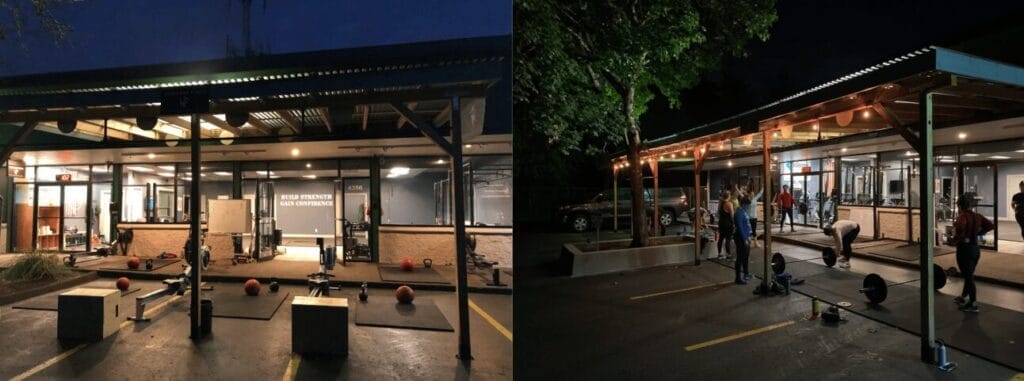 1,400 sq ft usable outdoor workout space