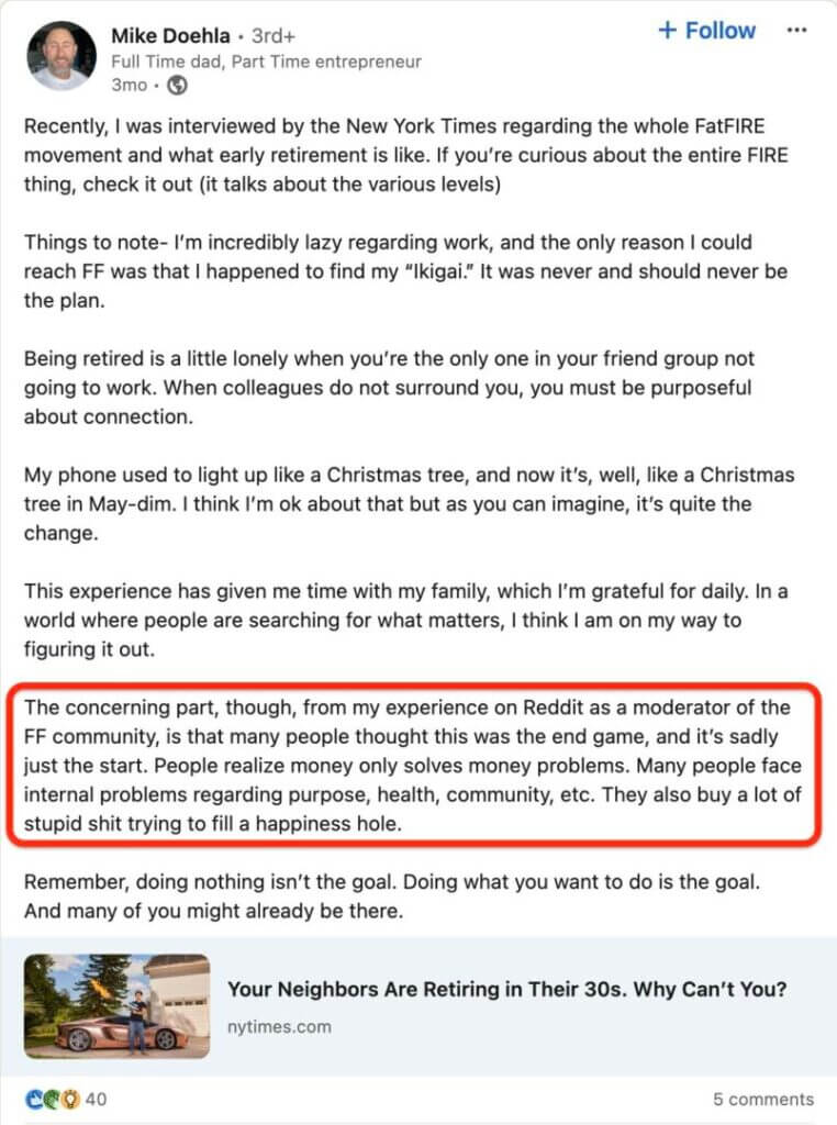 Mike Doehla social media post