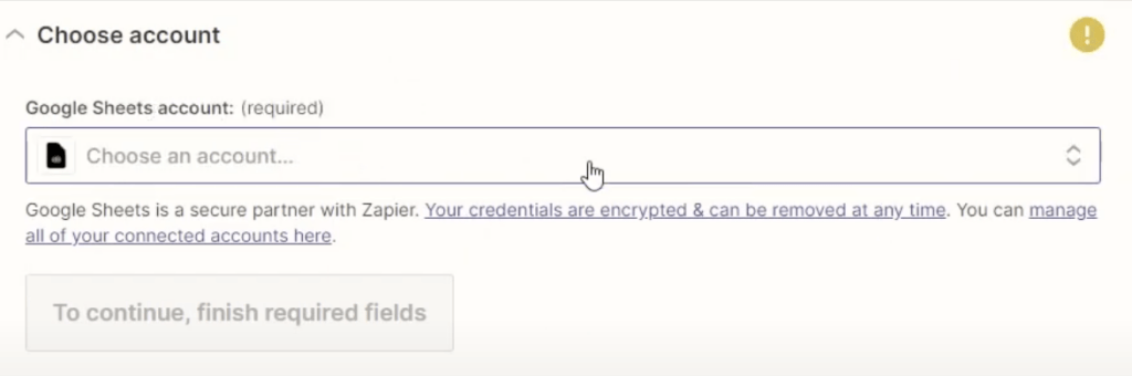 30. Google Shets Zap integration for Facebook Ads 3