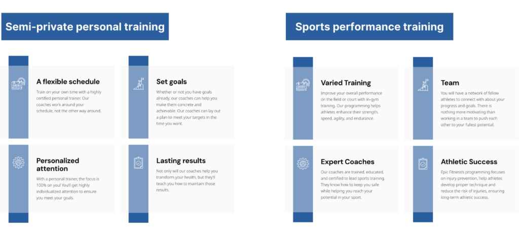 Epic Fitness semi private and sports performance training