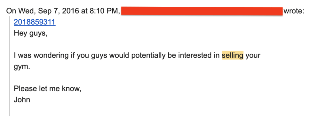 How to buy a gym & 10x your money… 1 cold outreach gym owners with a simple email