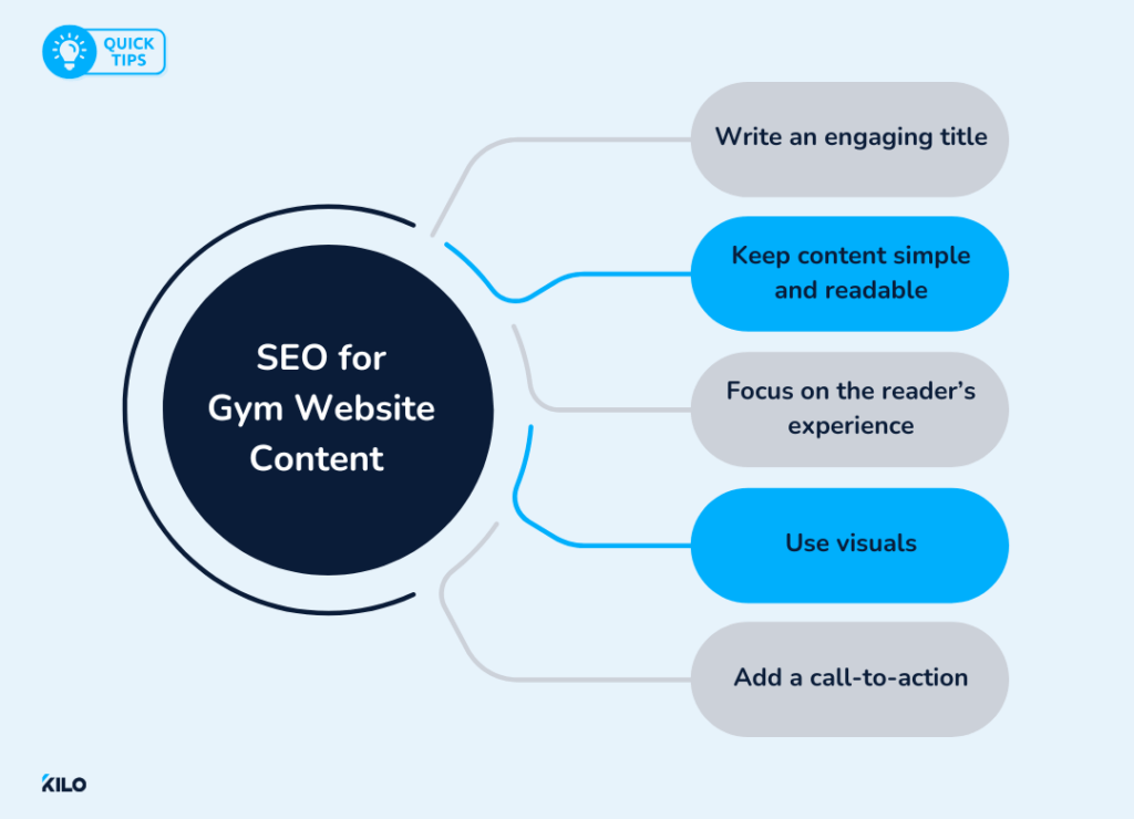 SEO for gym website content ideas
