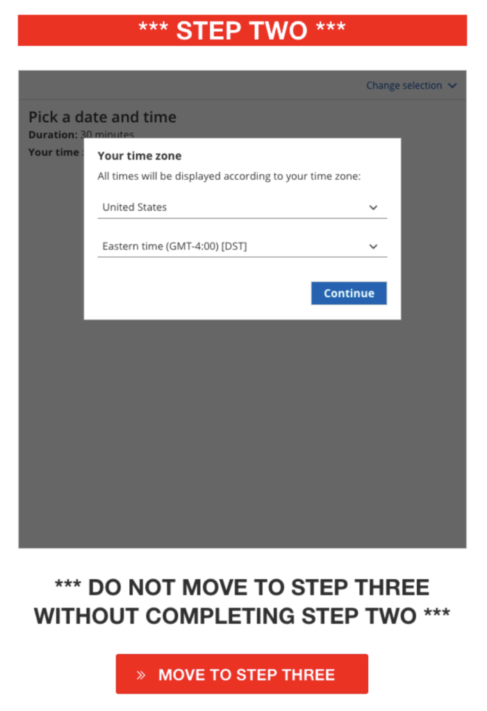 sign up page